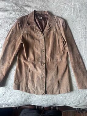 Vintage Chloe Button-Front Brown Suede Jacket